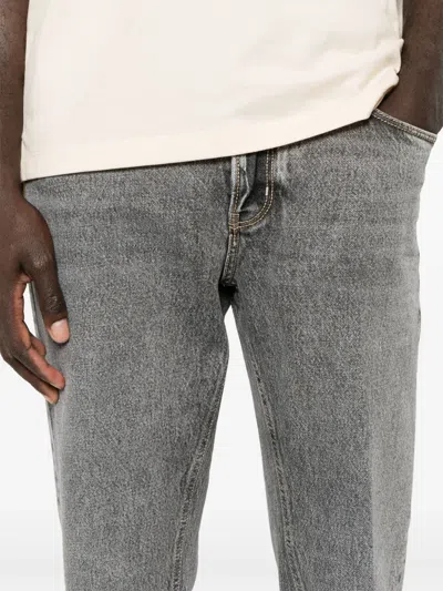Pt Torino Timberwolf Grey Denim Trousers In Gray