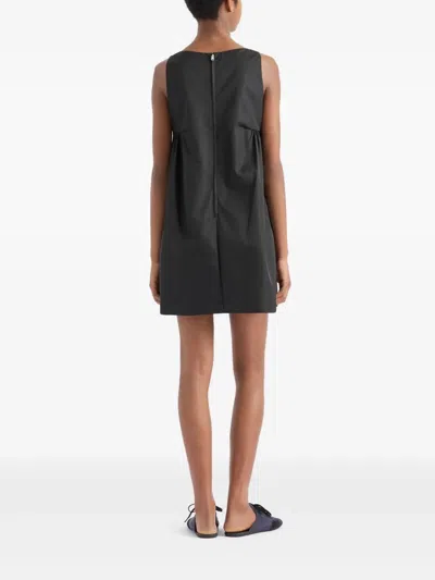 Prada Pouch Re-nylon Mini Dress In Black