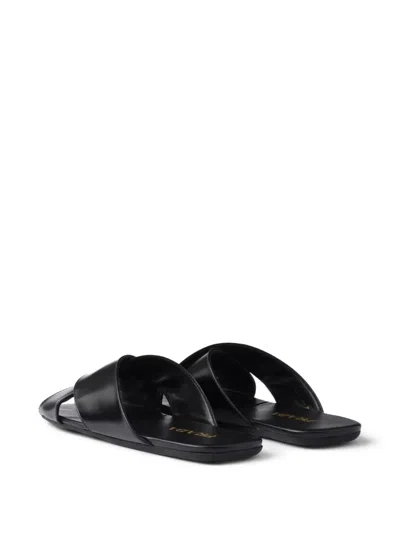 Prada Crisscross Slide Sandal
