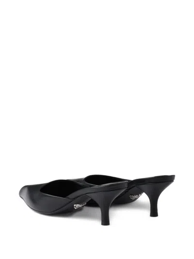 Prada Mule With Stiletto Heel And Pointed Toe In Black