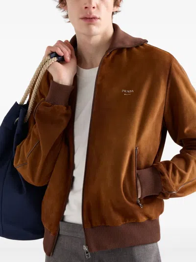 Prada Suede Blouson Jacket