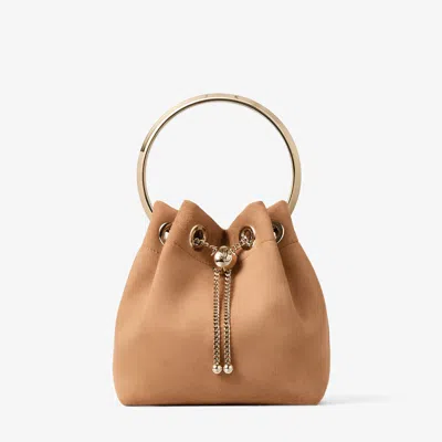 Jimmy Choo Bon Bon Mini Bucket Bag In Brown