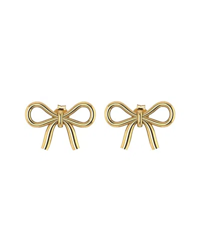 Gabi Rielle 14k Gold Plated Sterling Silver Bow Stud Earrings