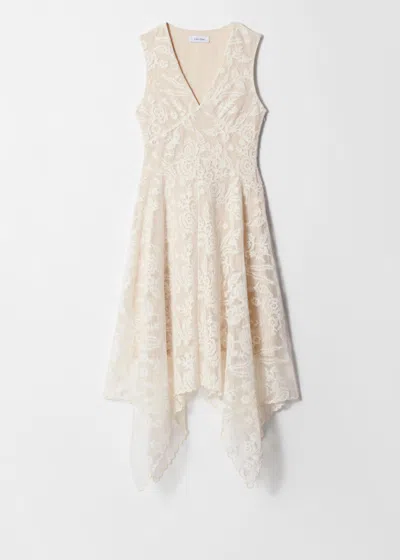 & Other Stories Sleeveless Lace Dress In White