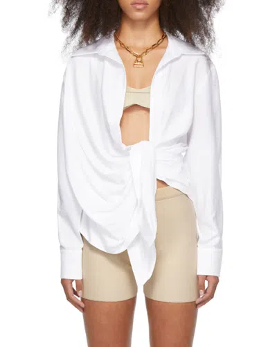 Jacquemus Women's Effortlessly Chic Bahia Shirt In White