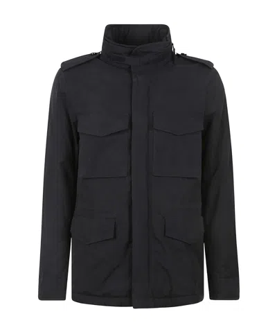 Aspesi Man Jacket Midnight Blue Size M Polyester, Polyamide