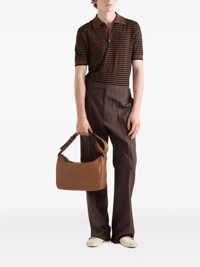 Prada Schultertasche Aus Leder