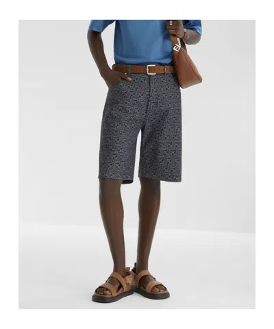 Fendi Short Jeans In Blue