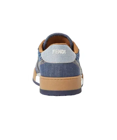 Fendi Match Jacquard Ff Sneaker Blue In Multi