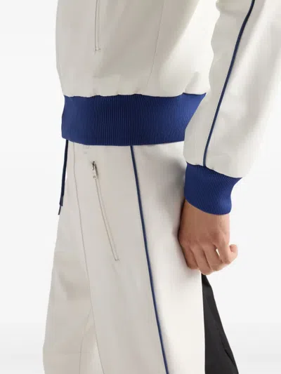 Prada Nappa Leather Joggers In White