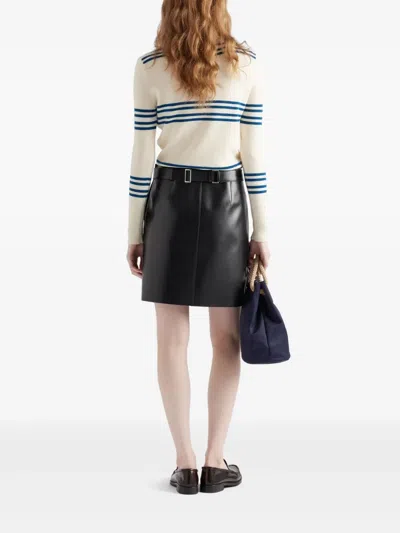Prada Striped Wool Turtleneck Sweater