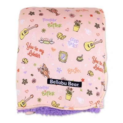 Bellabu Bear Bamboo Sherpa Blanket In Pink