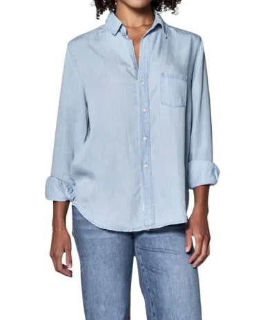 Dear John Denim Galina Tencel Button Down Shirt In Carolina Blue In Blue