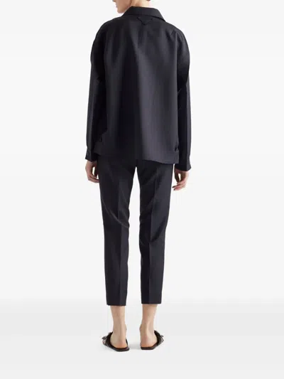 Prada Safety Pin Wool Tailored Pants In Multi