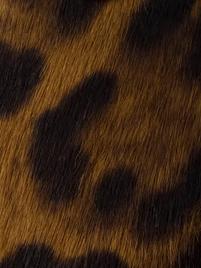 Prada Printed Leather Ballet Flats In Animal Print