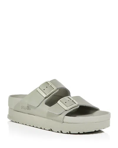 Birkenstock Platform Sandals Asymmetric Toe In Gray
