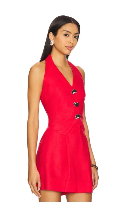 Selmacilek Cut Out Vest In Red