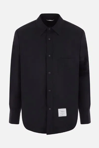 Thom Browne Men's 4-bar Shirt In Black