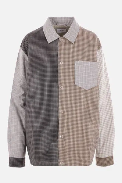 Tanaka Plaid-check Colour-block Cotton Shirt