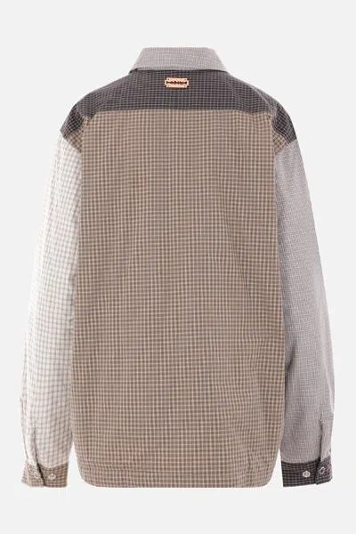 Tanaka Plaid-check Colour-block Cotton Shirt