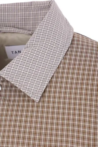 Tanaka Plaid-check Colour-block Cotton Shirt