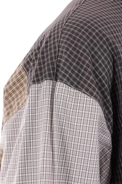 Tanaka Plaid-check Colour-block Cotton Shirt