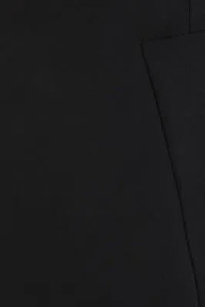 Prada Wool Mini Skirt With Oversized Pockets And Embellished Accents In Black