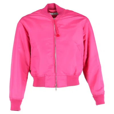 Acne Studios Bomber Jacket In Pink Nylon
