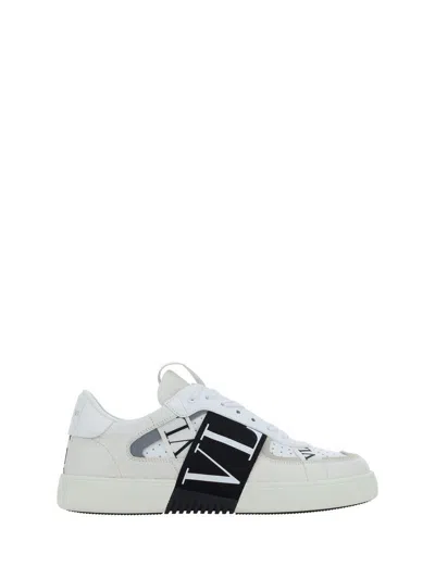 Valentino Vl7n Leather And Fabric Low-top Sneakers