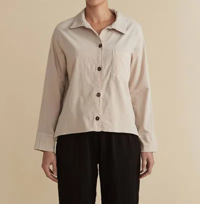 Cut Loose Mini Cord Crop Jacket In Moonbeam