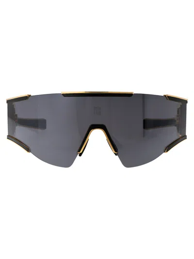 Shop Balmain Gld - Blk Acetate Sunglasses