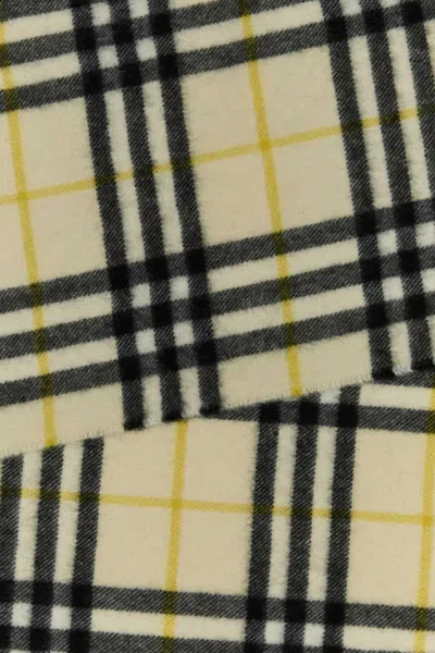 Burberry Cashmere Scarf Embroidered Checks