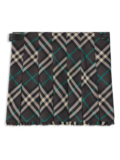 Burberry Embroidered Polyester Blend Mini Skirt