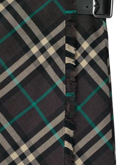 Burberry Embroidered Polyester Blend Mini Skirt