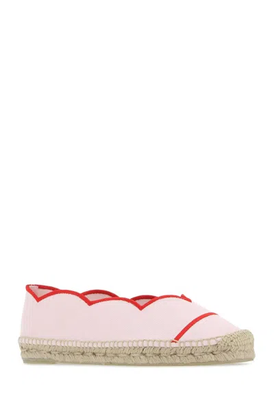 Shop Castaã±er Castañer Pink Canvas Espadrilles