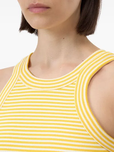 Closed Yellow Striped Organic Cotton Tank Top