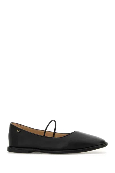 Coach Black Leather Emilia Ballerinas