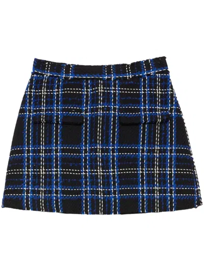 Msgm Skirt With Tartan Pattern