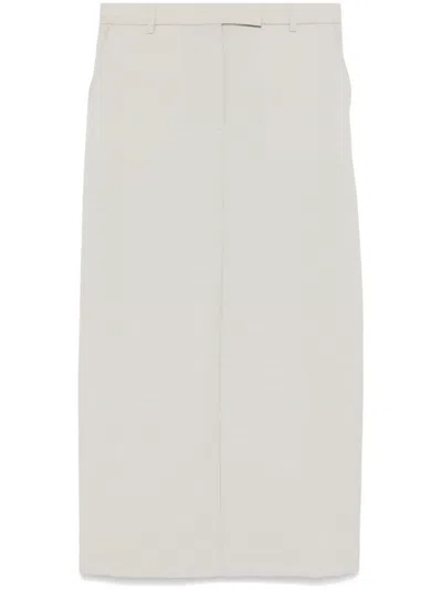 Officine Generale Wool Skirt In White