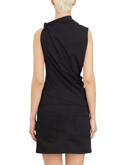 Courrèges Asymmetric Sleeveless Fitted Stretch Top