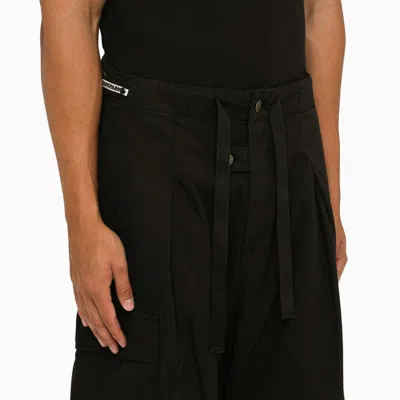 Darkpark Black Cotton Joseph Cargo Pant