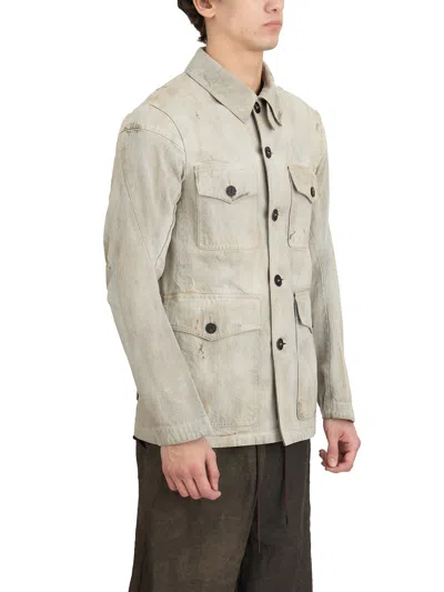 Devoa Bleached-effect Denim Jacket