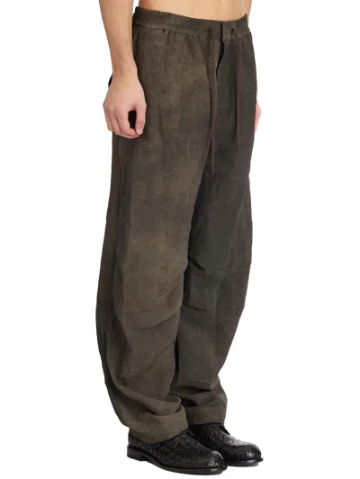 Devoa Oversized Viscose And Linen Trousers