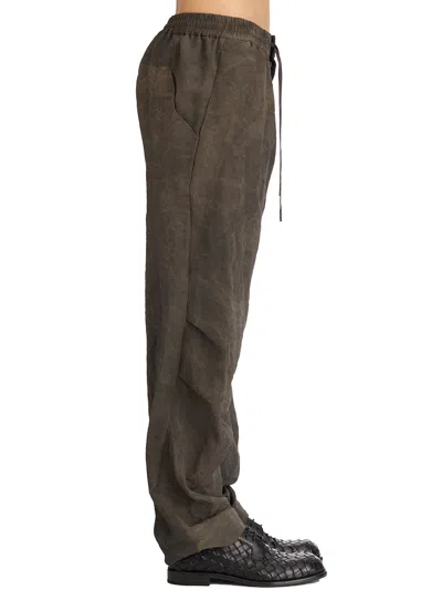 Devoa Oversized Viscose And Linen Trousers