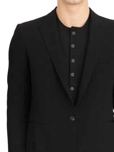 Devoa Henley-neck Long-sleeve Sweater In Black