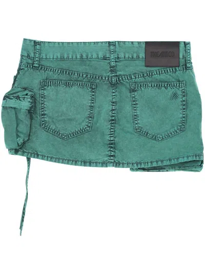 Attico Fay Mini Cargo Denim Skirt