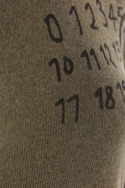 Mm6 Maison Margiela Crewneck Knitwear With Cut-outs And Ribbed Trims
