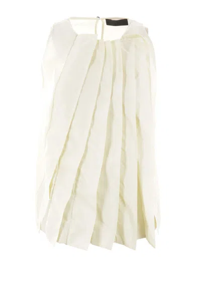 Maria Calderara Sleeveless Pleated Blouse