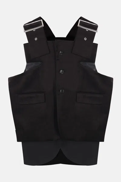 Comme Des Garçons Black Velvet Tank Top