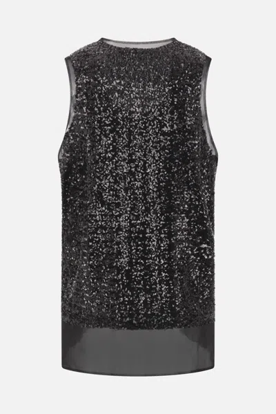 Comme Des Garçons Sequin-embelished Tank Top